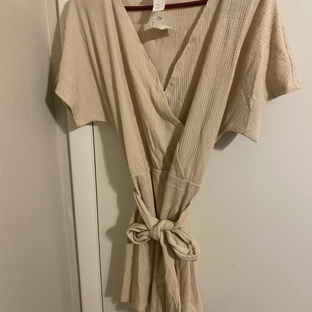 H&M Cream Jumpsuit